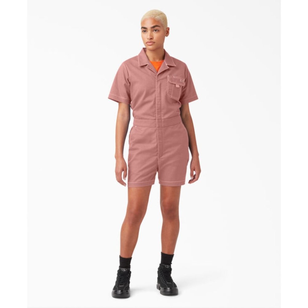 Dickies Ripstop Shorteralls in "Rinsed Rosette"